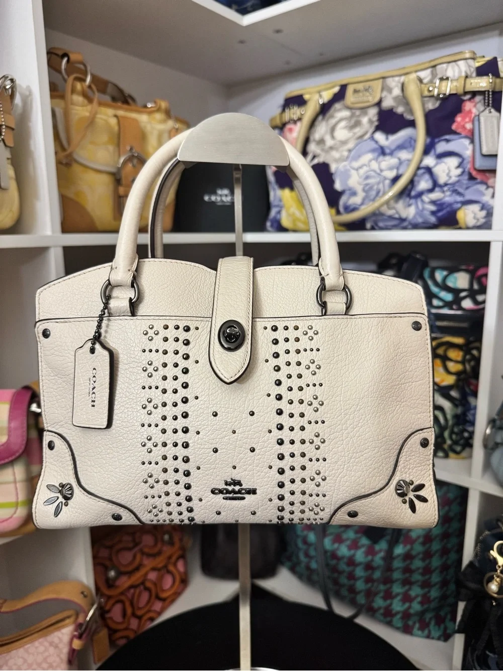Coach Mercer 24 Satchel with Bandana Rivets